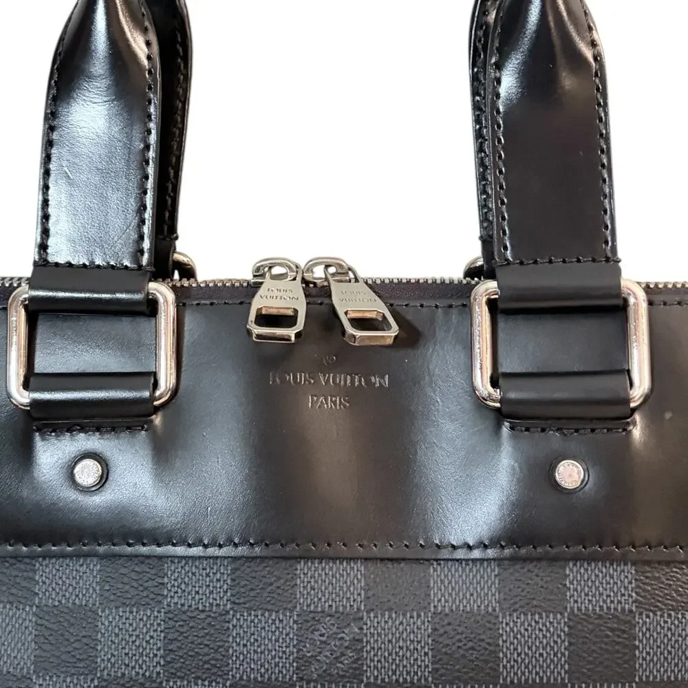 Louis Vuitton Porte-Documents Jour Damier Graphite Briefcase Laptop Bag w/Strap